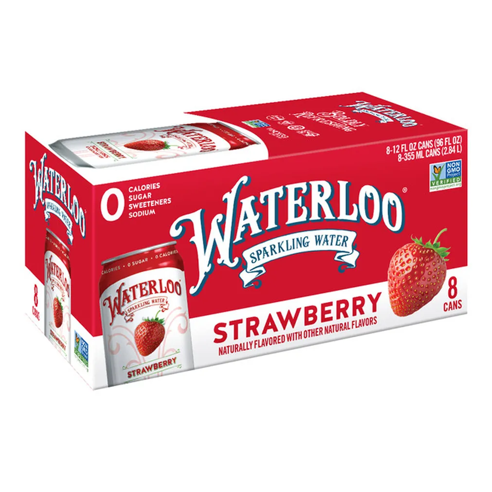 Газированная вода со вкусом клубники, 8 шт. – Банка – 12 унций (355 мл)